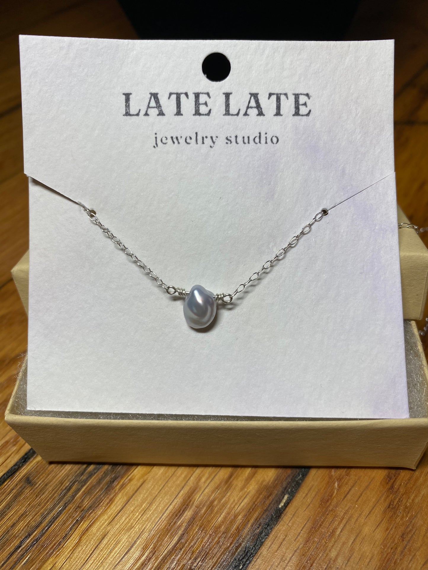 Grey Pearl Necklace