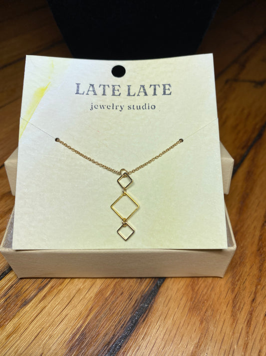 Gold Square Necklace