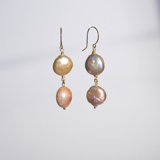 Coin Pearl Earrings