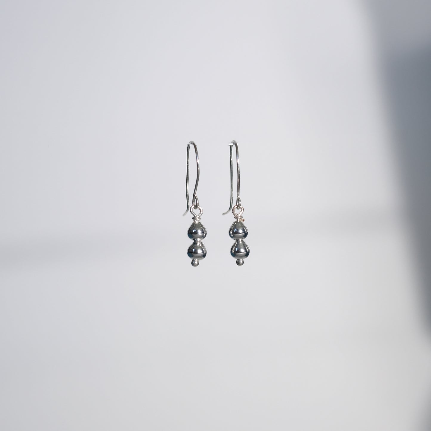 Double Silver Earrings