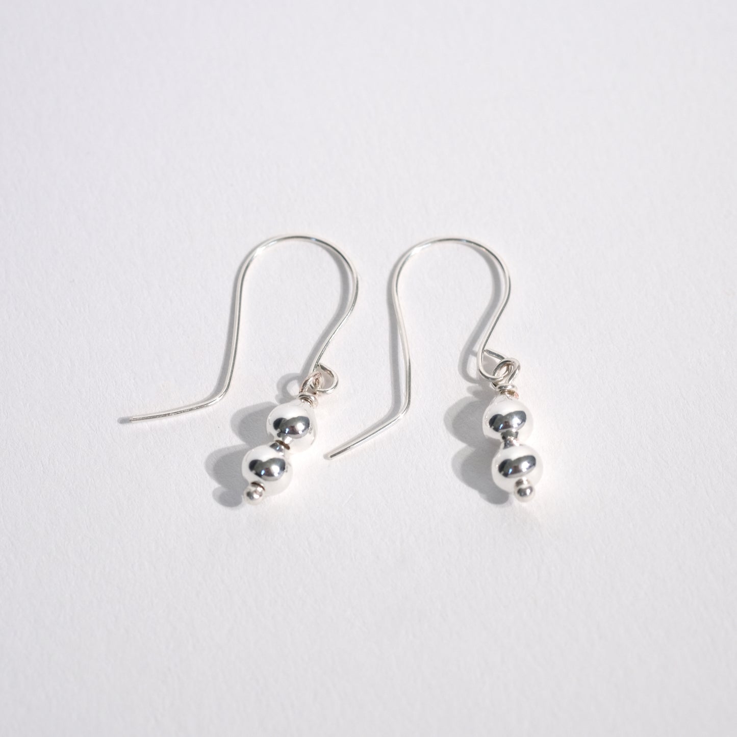 Double Silver Earrings