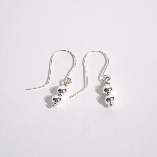 Double Silver Earrings
