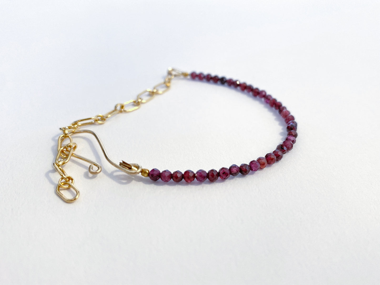 Garnet Gold Bracelet