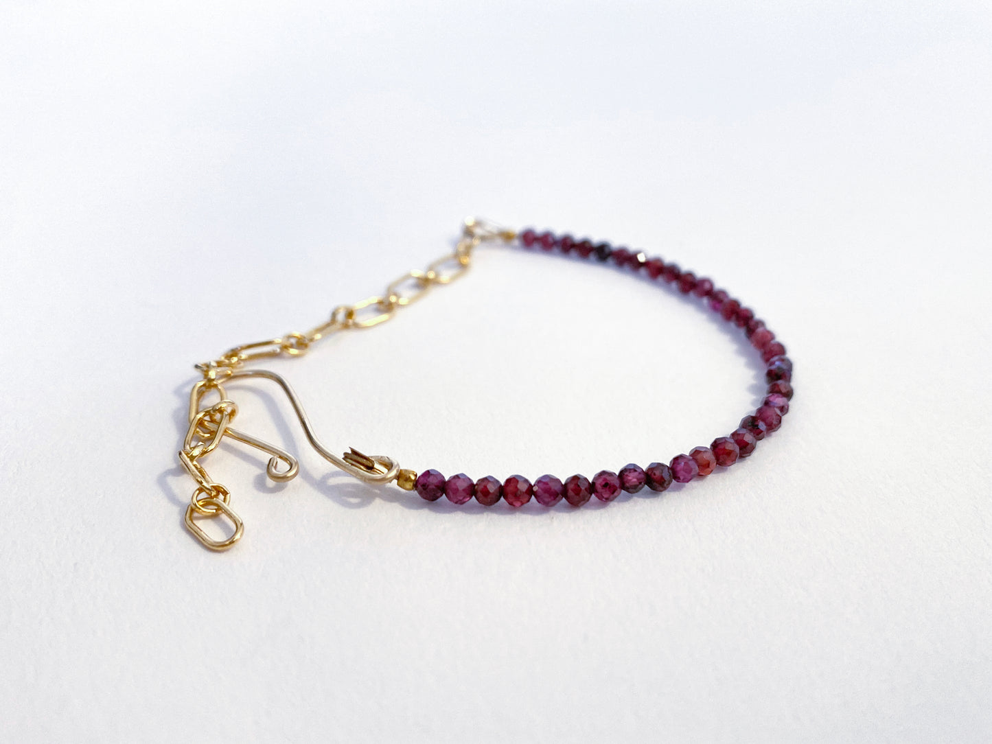 Garnet Gold Bracelet