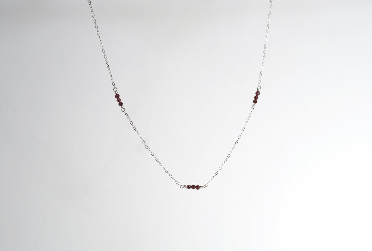 Garnet Silver Necklace