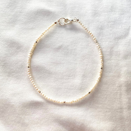 Pearl and Silver Bracelet