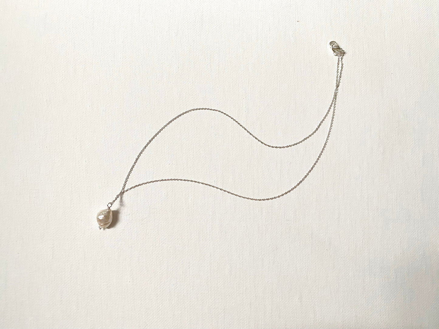 Silver Solitaire Necklace