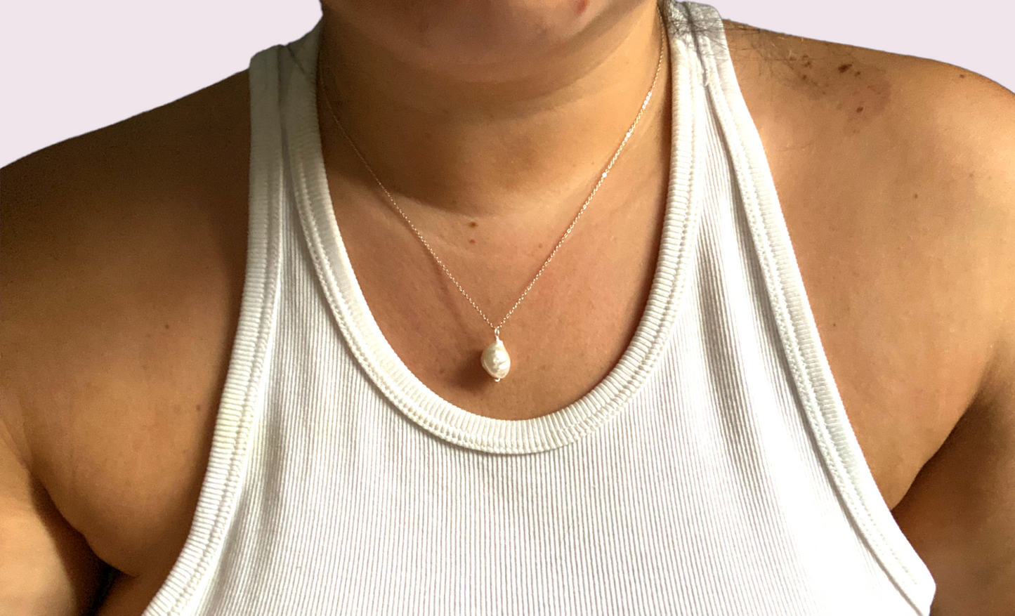 Silver Solitaire Necklace