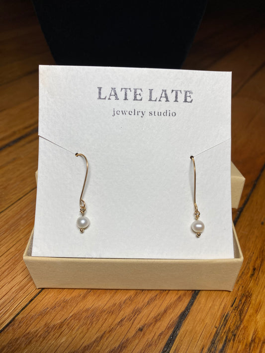 Dainty Pearl Drop Earrings