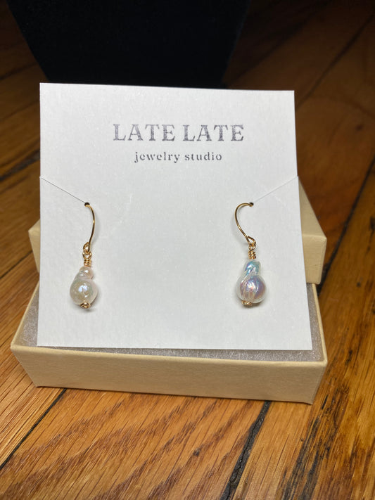 Baroque Pearl Drop Earrings