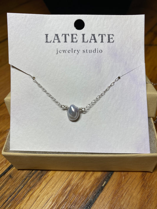 Grey Pearl Necklace