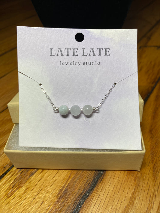Beaded Silver Necklace