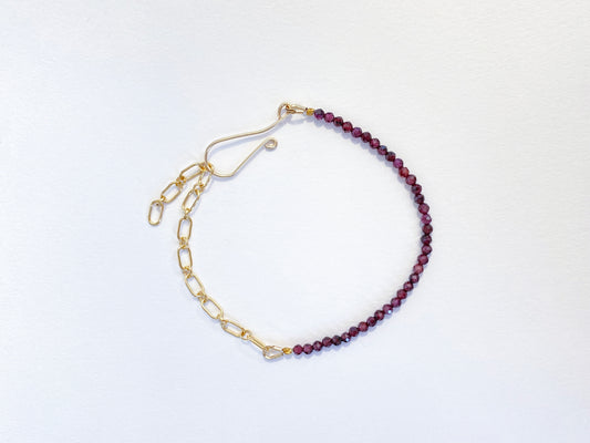 Garnet Gold Bracelet