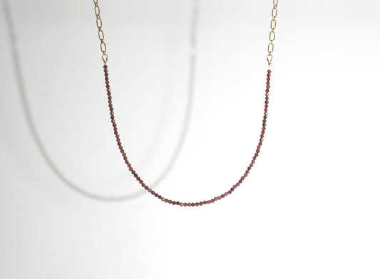 Garnet Gold Necklace