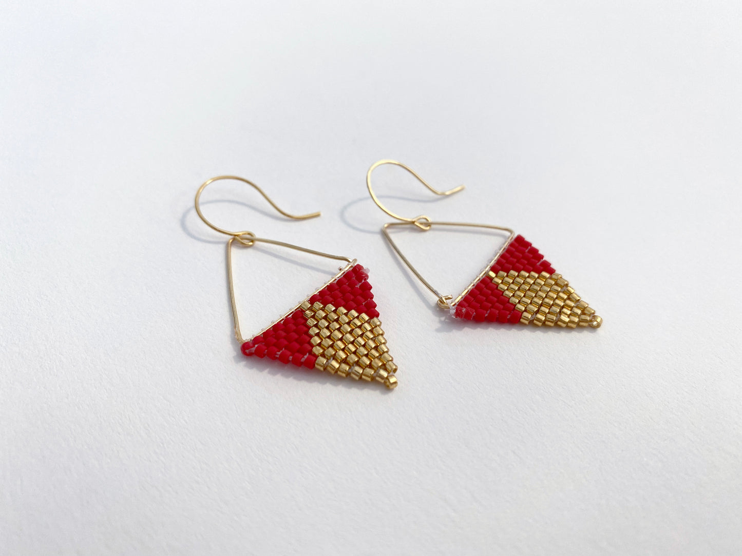 Red and Gold Earrings
