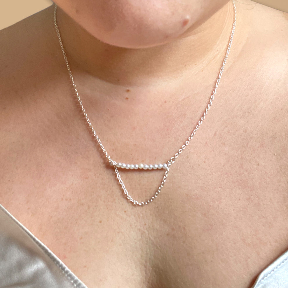 Silver Half-Moon Necklace