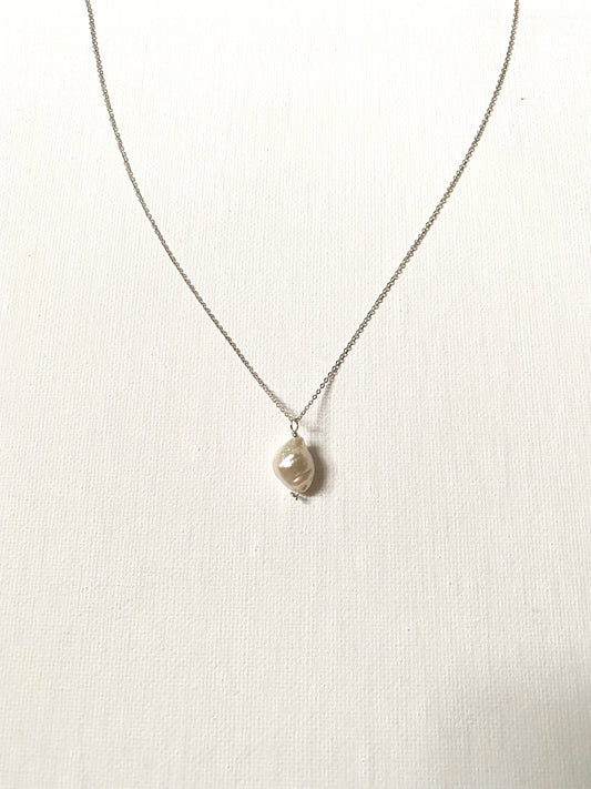 Silver Solitaire Necklace